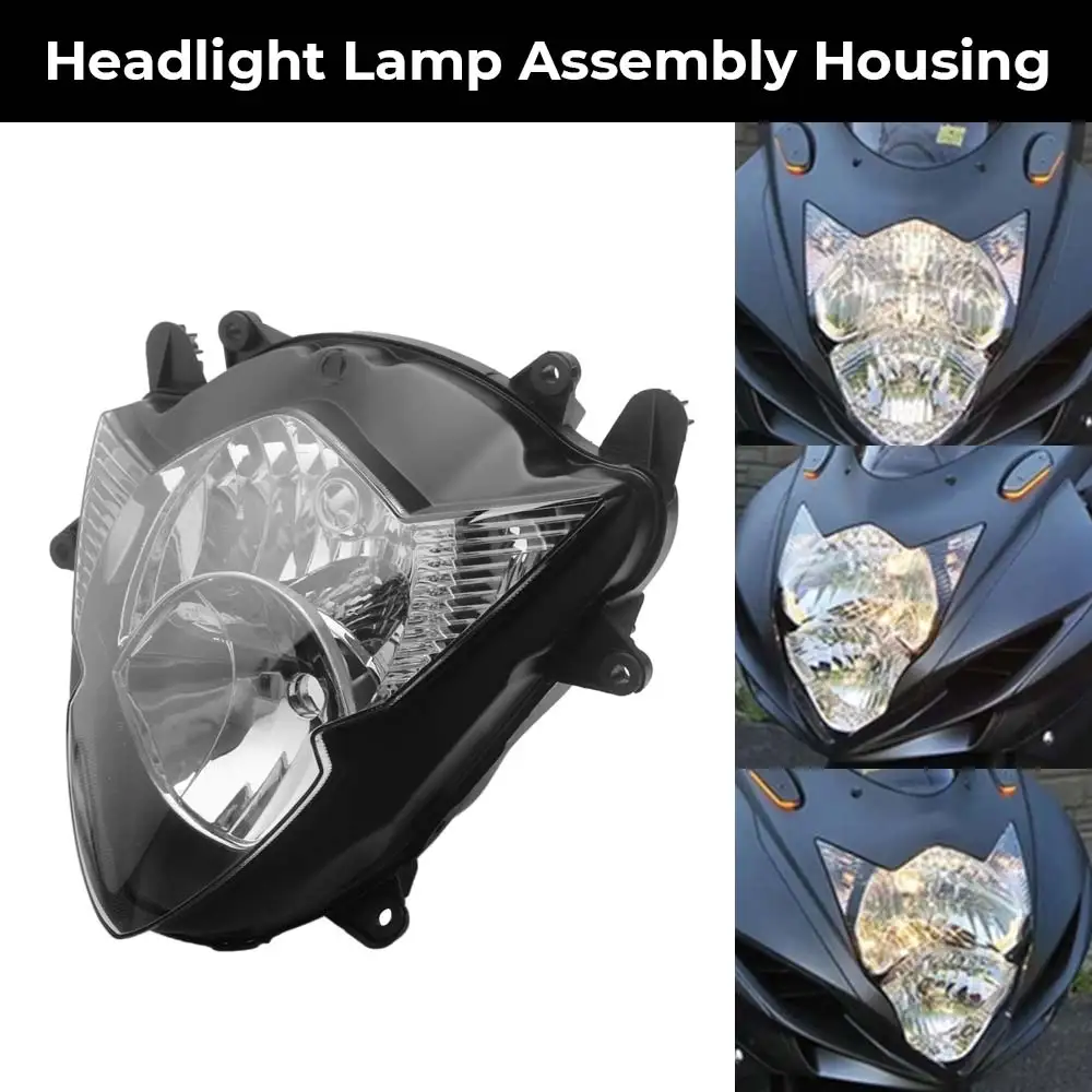

Motorcycle 1 PCS Front Headlight Headlamp Head Light Lamp Assembly Housing ABS Plastic For SUZUKI GSX-R1000 K5 2005 E03,E28,E33
