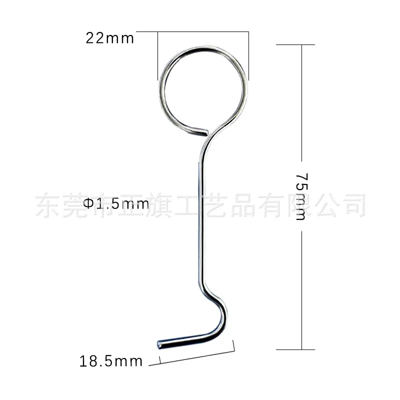 

50pcs Stainless Steel Grate For Shower Cleaning Durable Shaped Lifting Hair Remover Floor Hook Utility Grate Puller Hook Lifting