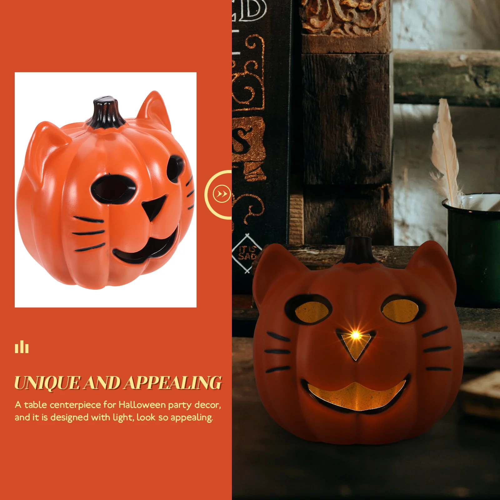 Gloeiende Jack-O-Lantern Halloween Viering Decoratie Licht Pompoen Decoraties Hotel Grappig Feest