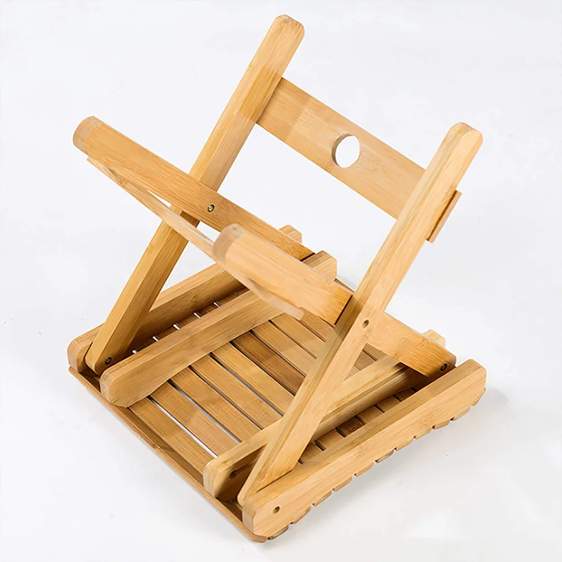 Folding Chair Collapsible Bamboo Stool Portable Fold Beach Chair for Fishing Bamboo Stool Seat Shoe Changing Stool Furnitures