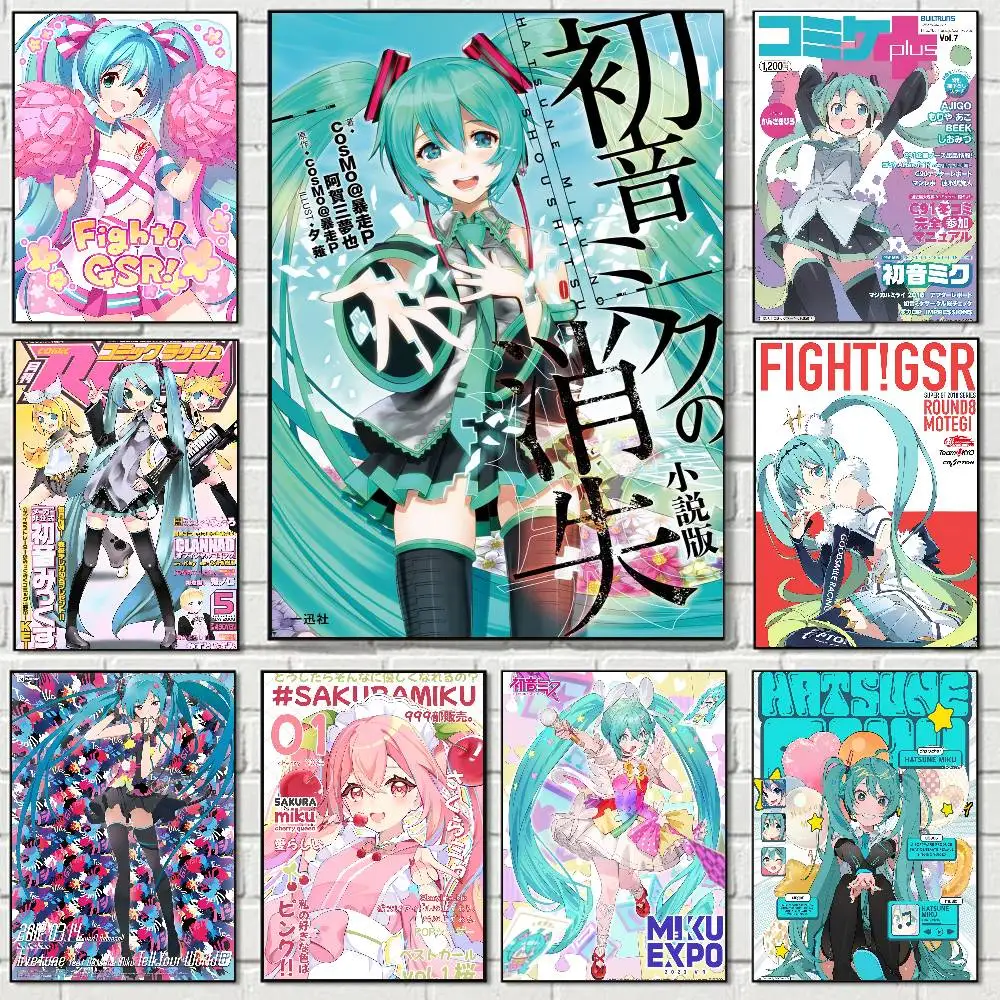 Anime H-Hatsunes M-MikU Poster Print A5 A4 A3 A2 Wall Art Decor For Room Office Gift For Fans