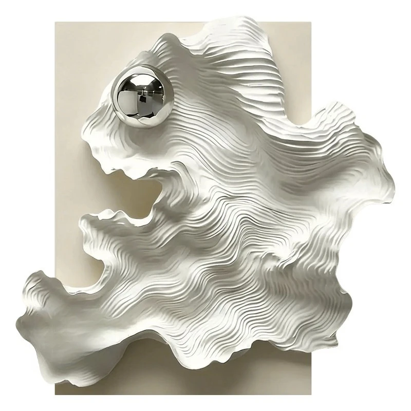 3D Embossed Designer Wall Art, Abstract Sculptural Hanging Decor Customizable for Hotel & Showroom