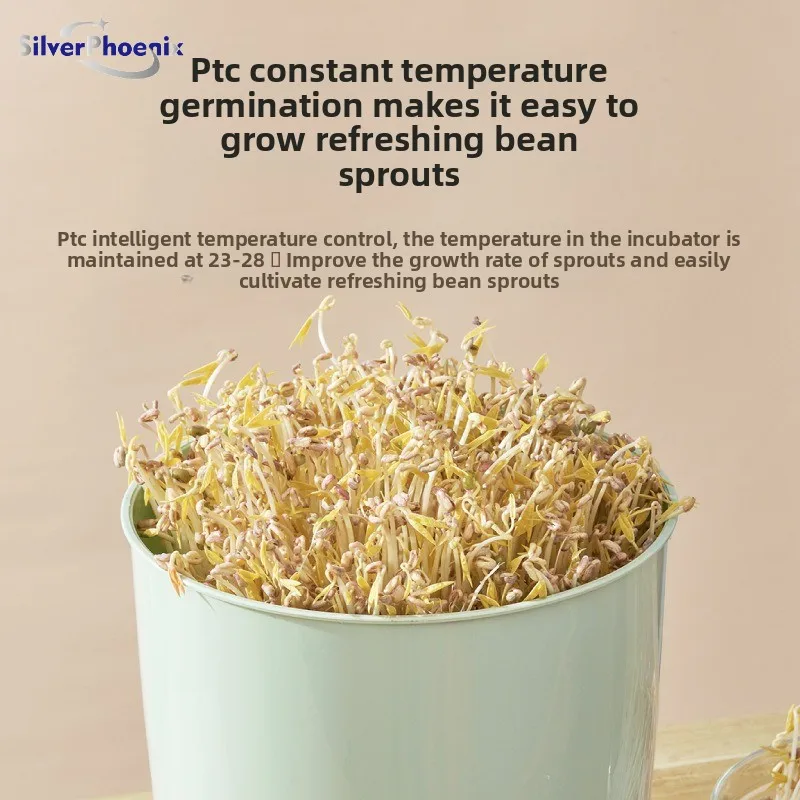 

Термостатический производитель ростков фасоли с нажимной пластиной, автоматическая циркуляция воды, замочка фасоли, уростка, затемненный инкубатор, 2-слойный