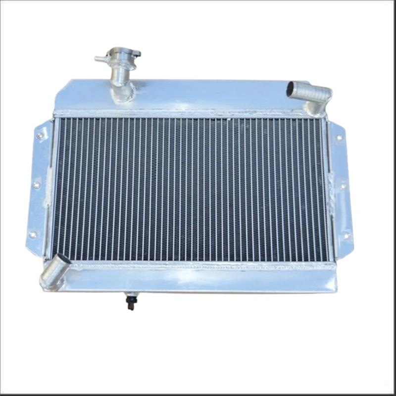 Aluminum Radiator + FANS For ROVER MG MGA 1500 1600 1622 CC Twin Cam DeLuxe 1955-1962 1956 1957 1958 1959 1960 1961