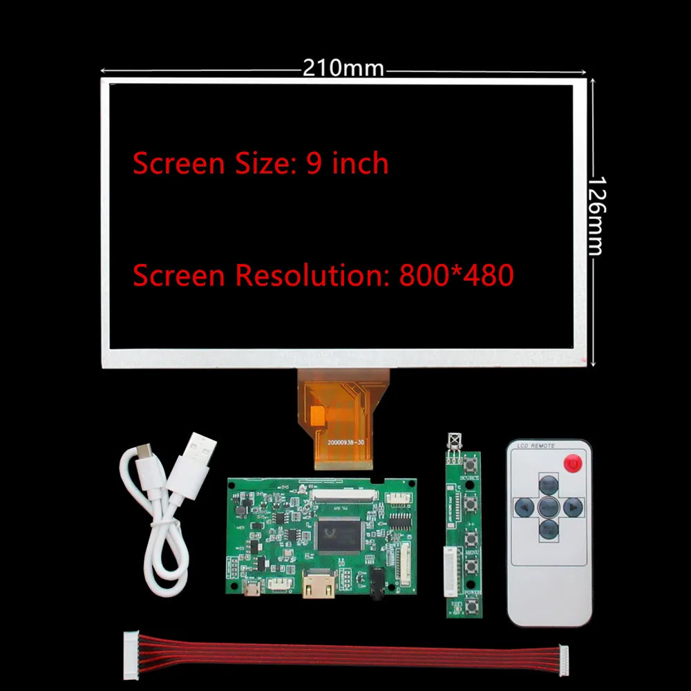 9 Inch AT090TN10 LCD Display Screen Driver Control Board Audio HDMI-Compatible For Raspberry Pi Banana Pi Development Board