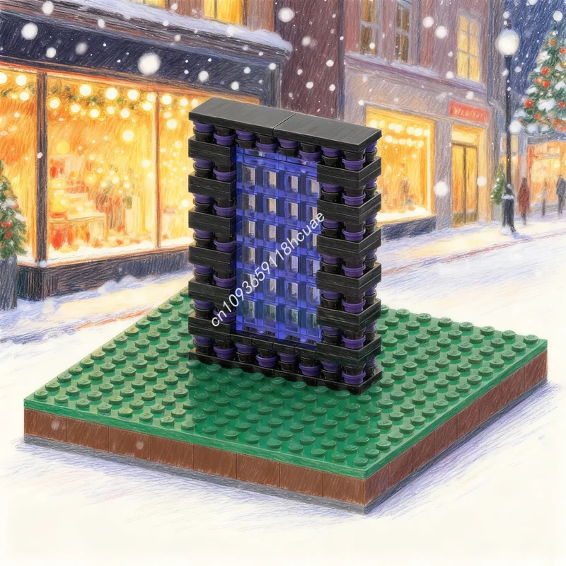 239 peças MOC Meu Mundo Modelo de Portal do Nether Blocos de Construção Arquitetura Brinquedo DIY Presentes de Natal Ideia Criativa Educação Tijolo para Crianças