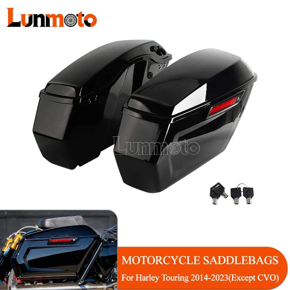 

Для мотоциклов Harley Touring Road King FLHR, Street Electra Glide FLHX, FLHT 2014-23: жесткие кофры, боковые сумки, багажные бокс-кофры.