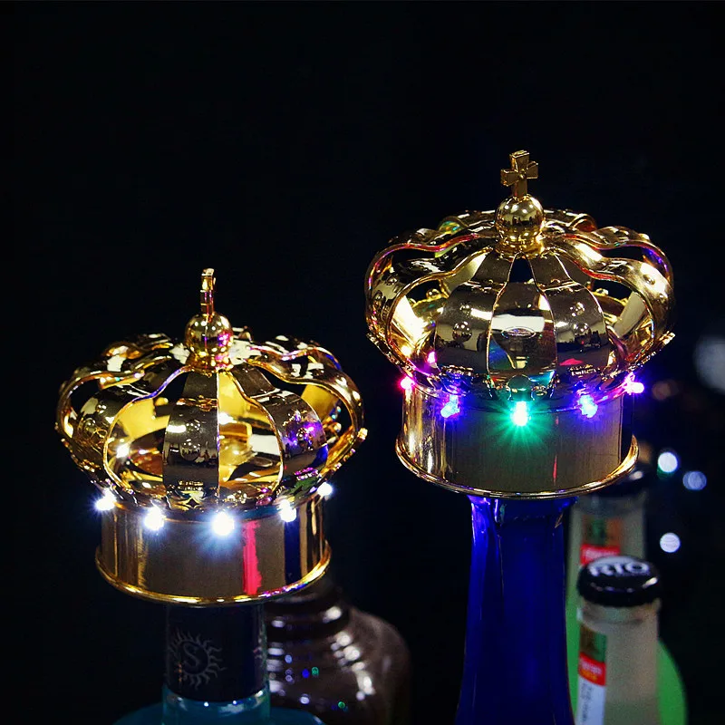 Rechargeable LED Champagne Wine Top Hat Bar KTV Nightclub Bottle Strobe Baton Light Flashing Crown Atmosphere Light