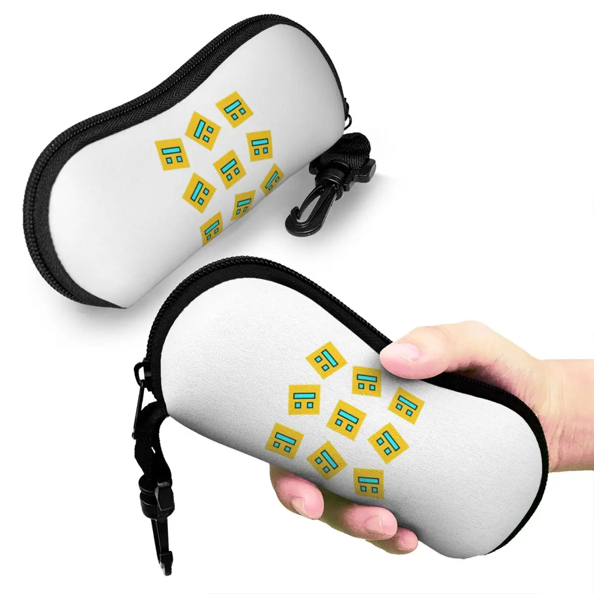 

Video Game Geometry Dash Shell Glasses Case Protector Sunglasses Box Women Men Soft Eyeglass Bag Pouch