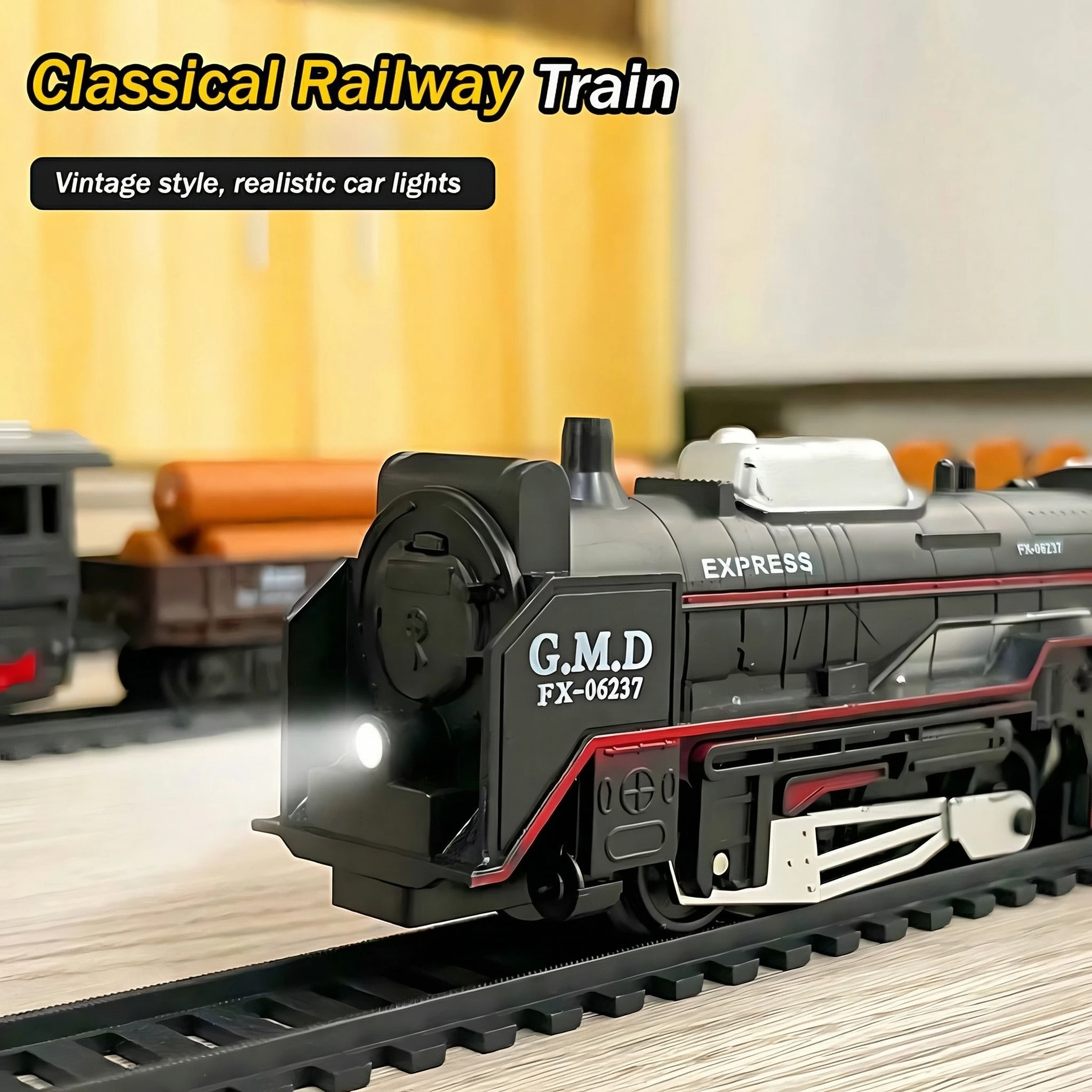 

Electric Freight Train Set Railway Model STEM Educational Train Track Toy for Kids Boys Girls Birthday Gift Children Indoor Play