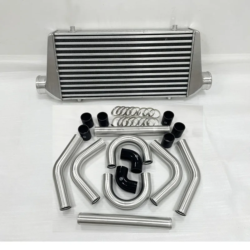 Front Mount Intercooler Universal Turbo Intercooler 450x230x65 2.5' Intercooler Pipe Aluminium Pipe Tube Hose Kit