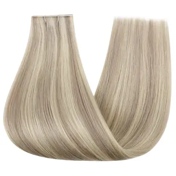 【新品】Full Shine 一體式隱形接發,貼片式真人髮絲,Remy Skin 髮束,加厚髮尾,女士適用 10 最佳銷售 膠帶式接髮 - №9