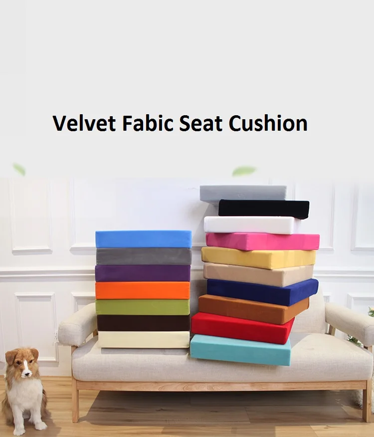 High Grade Customized Soft Velvet Fabric Seat Cushion