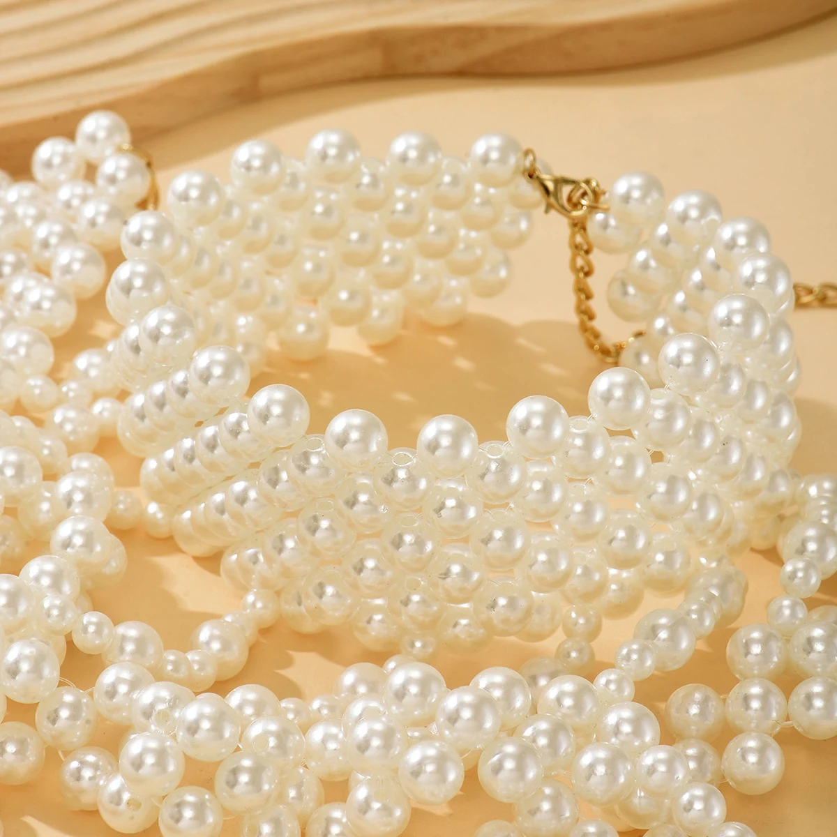 Joyería de cadena de hombro, collar de perlas de imitación hueco hecho a  mano para chal de vestido de novia / Accesorios de boda, image size:1200x1200