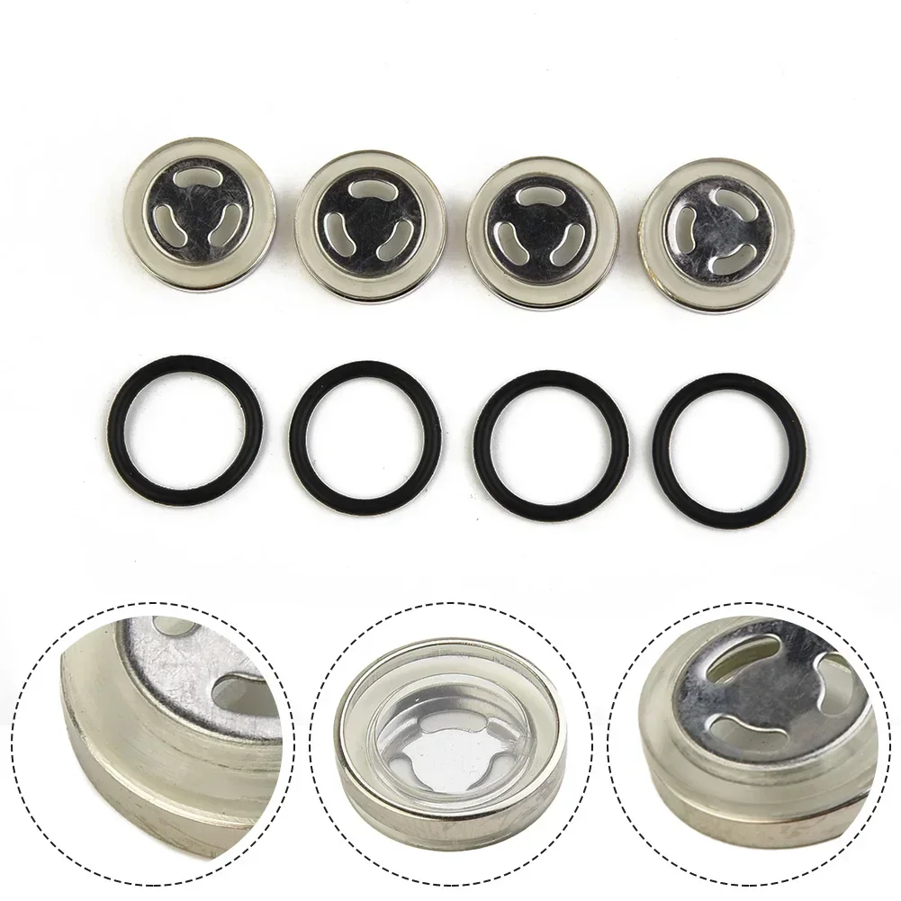 4set Master Cylinder Brake Lever Reservoir Sight Glass Gasket 18mm For Motorcycle Scooter ATV Dirt Bike Hydraulic Clutch