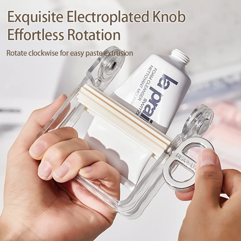 1PC Manual Spinning Toothpaste Squeezer Facial Cleanser Skincare Products Toothpaste Tube Press Dental Cream Squeezer