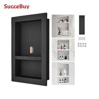 SucceBuy Shower Niche Ready for Tile Shelf Organizer  Corners Niche Recessed Sealed Protection  Soap Storage for Shower Bathroom