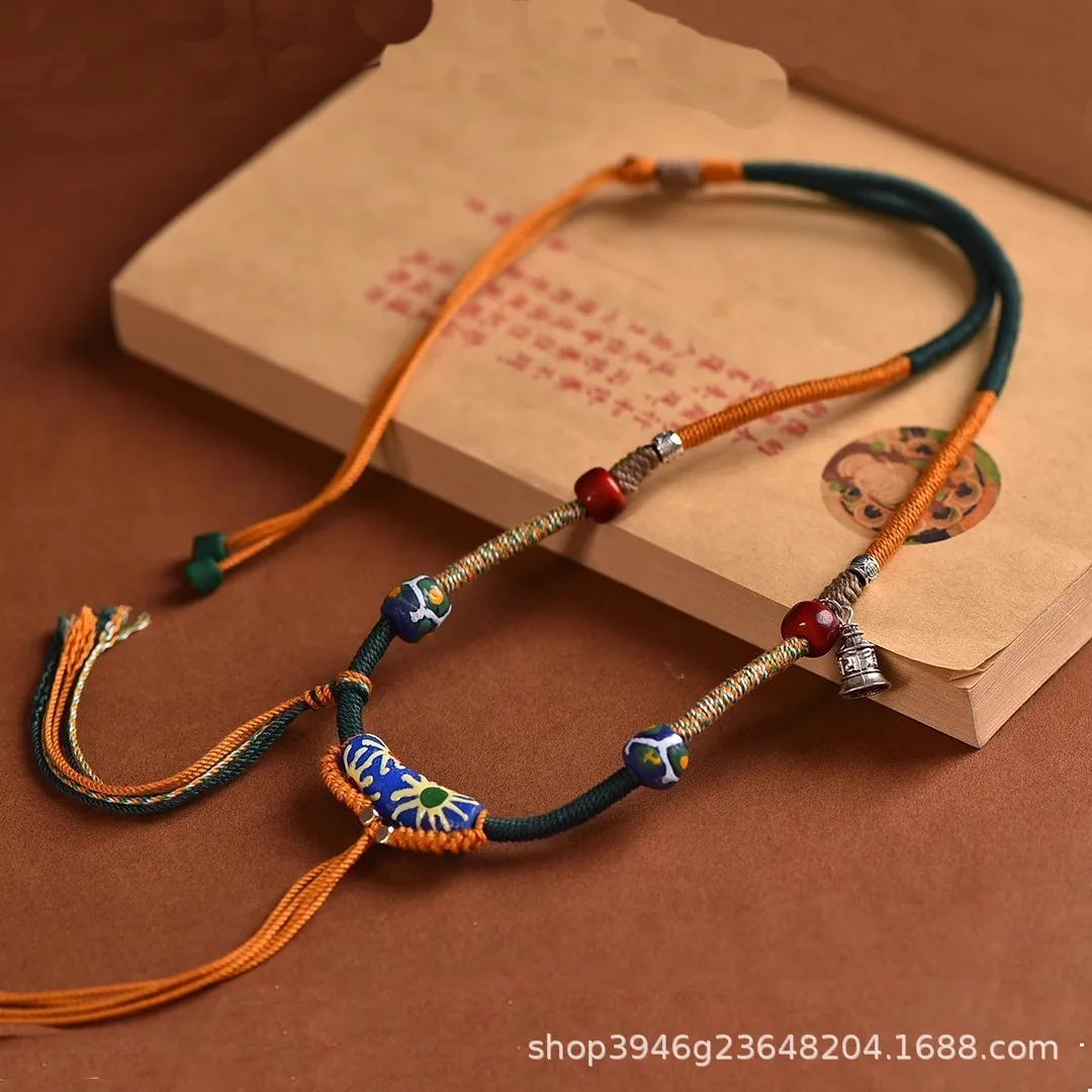 

Тайский буддийский кулон Тханка Кханка, ручная натирание хлопка, тибетская универсальная цепочка, коробка Gawu, подвесная веревка, счастливые украшения