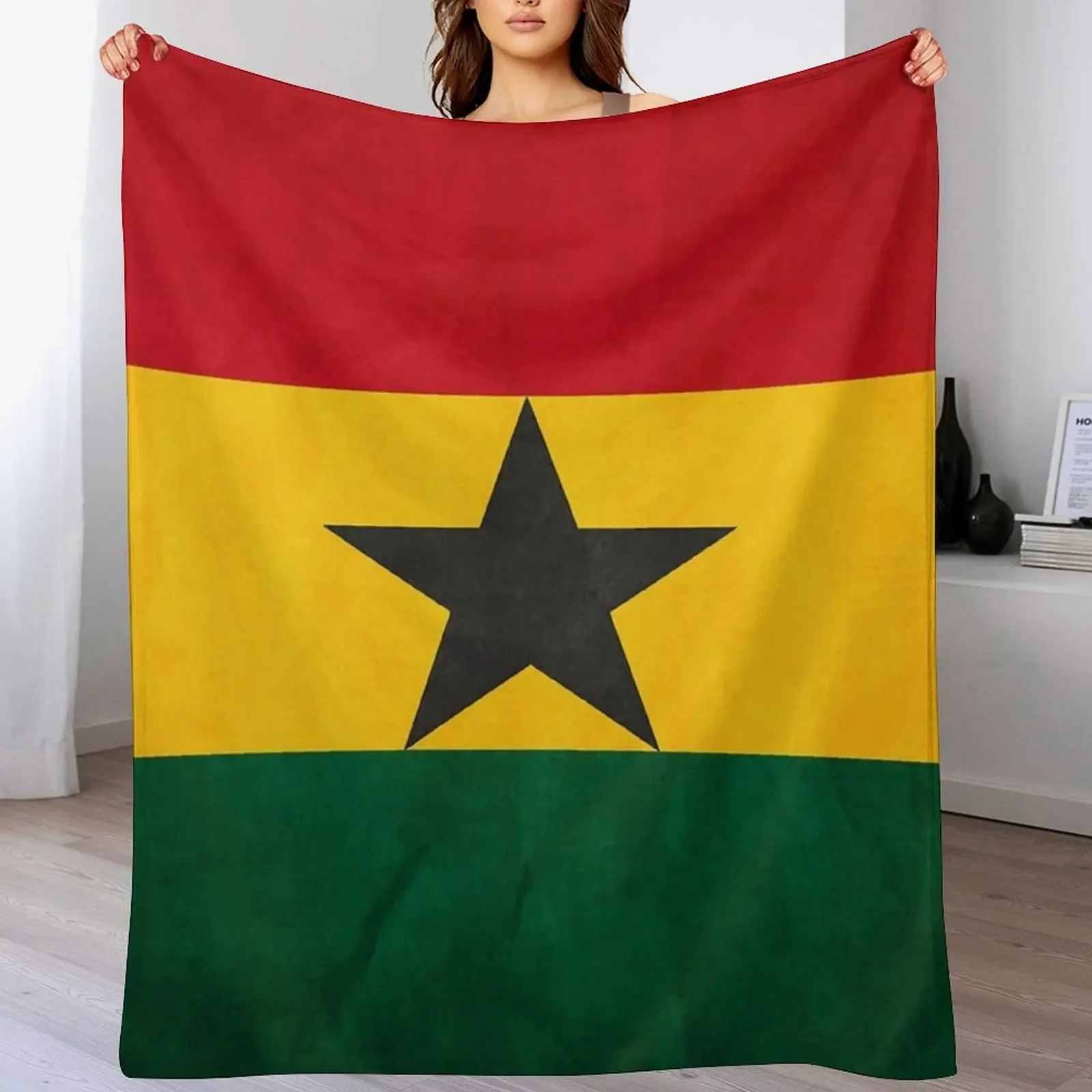 

Ghana Ghanaian Flag National Flag of Ghana Throw Blanket Air Conditioner Soft Blanket for Office Home