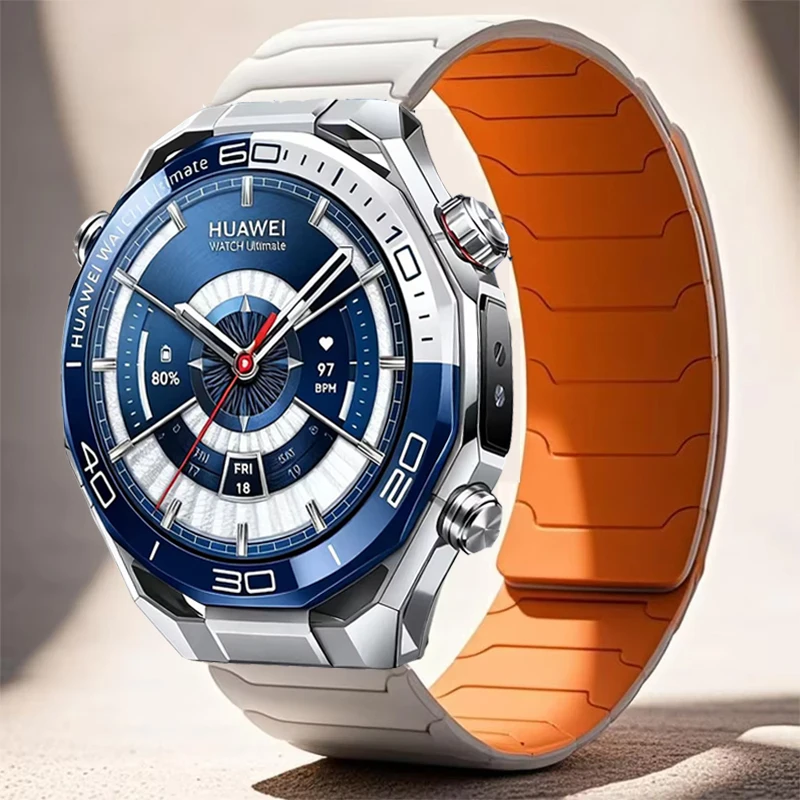 20mm 22mm Magnetisches Silikonarmband für Huawei Watch Ultimate 2 Sportband für Huawei Watch 5 4 3 Pro/GT6 5 4 3 2 GT6Pro 46mm 42mm