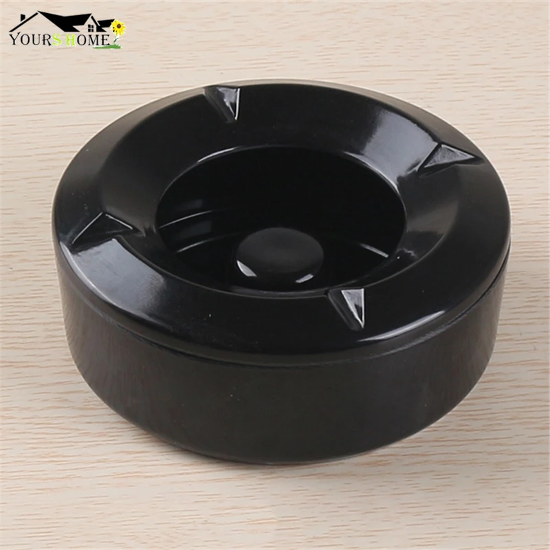 

Round Ashtray windproof Eco-Friendly Portable Cars Home Smoke Accessory Heat Resistant Barware