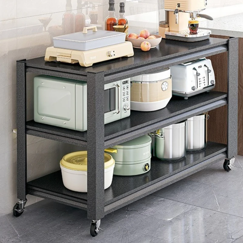 Kitchen Multifunctional Shelf Floor to Floor Multi-layer Pot Rack Storage Rack Household Oven Microwave Rack Storage