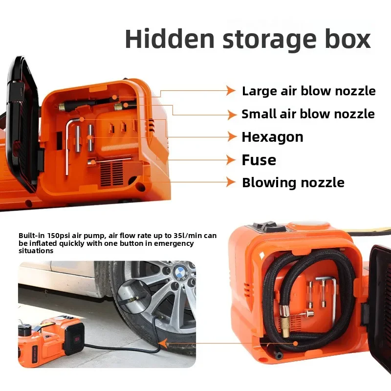 

Stable ZS12V Three-in-one Electric Hydraulic Jack Off-road Version SUV Tire Replacement Pure Copper Motor