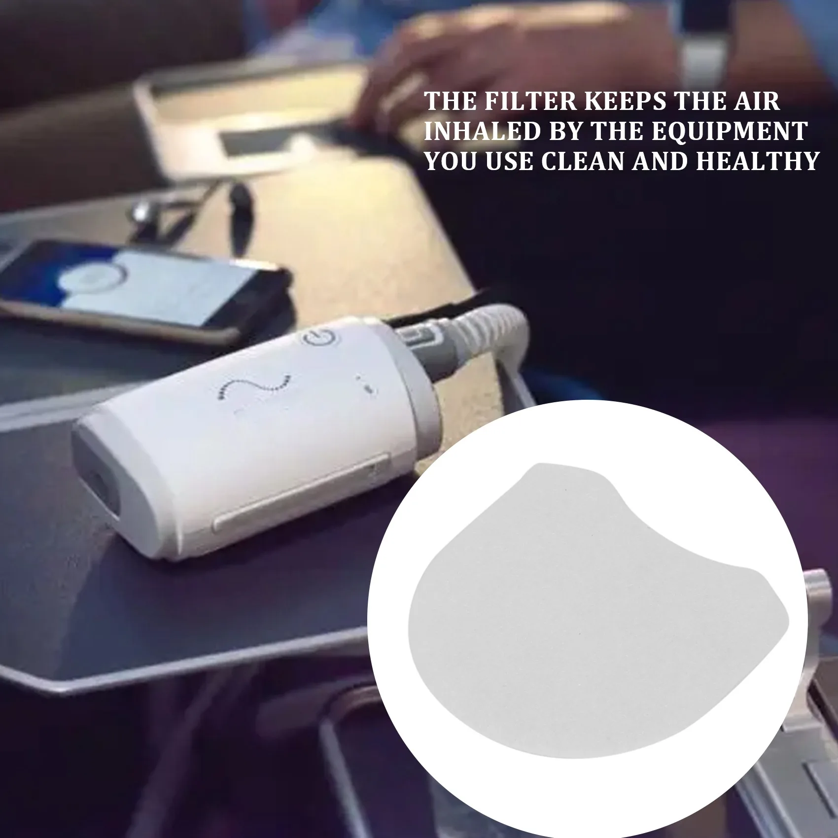 فلاتر بديلة لأجهزة AirMini المعدلة ، فائقة الدقة ، هيبوالرجينيك ، فلاتر CPAP يمكن التخلص منها ، 20 روض