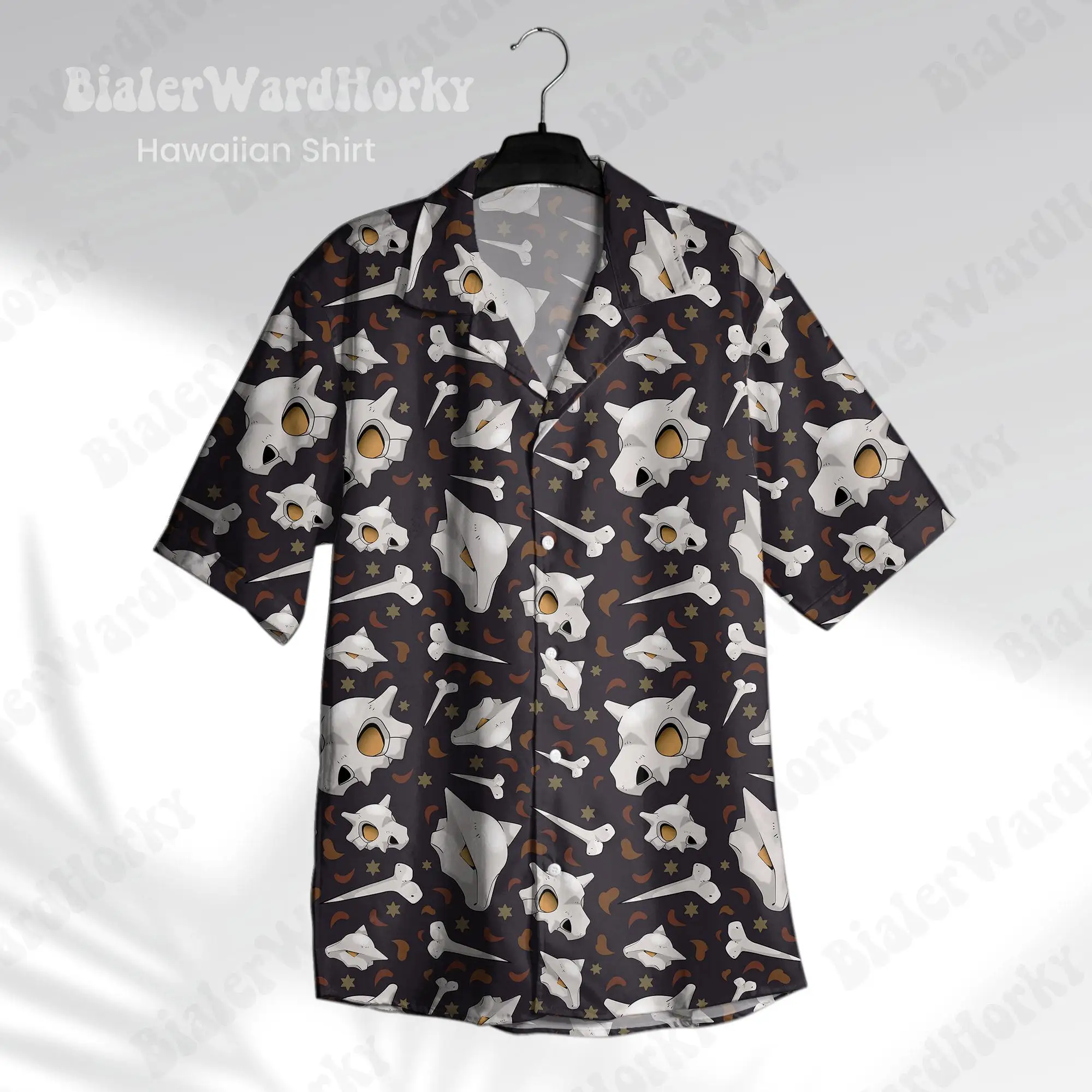 Cubone Hawaiian Shirt Pokémon Anime Grafik T-Shirt Sommer Sport Freizeit Herren T-Shirt Kinderbekleidung T-Shirt Y2k Frau ﻿ – Detail 3
