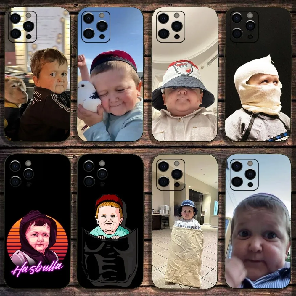 

H-Hasbulla Boy Cute Phone Case For Apple iPhone 15,14,13,12,11,Pro,X,XS,Max,XR,Plus,Mini Soft Black Cover