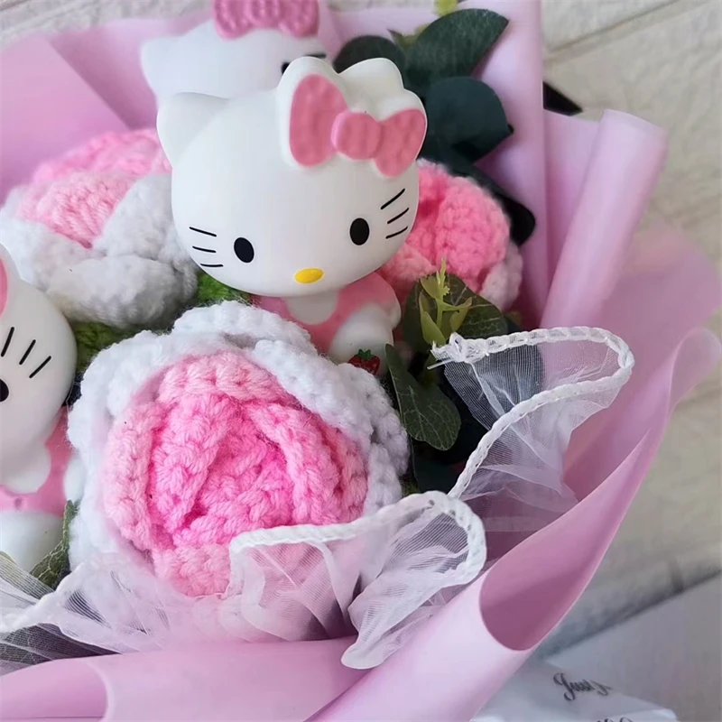 Bouquet Di Fiori Di Gelatina A Forma Di Gatto | Regalo Bambina Compleanno Con Etichetta E Sacchetto