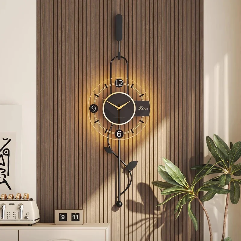 Led Creative Wall Clocks Fashion Interior Simple Style Big Size Clock Wall Modern Round Relogio De Parede Ornaments Home Decor