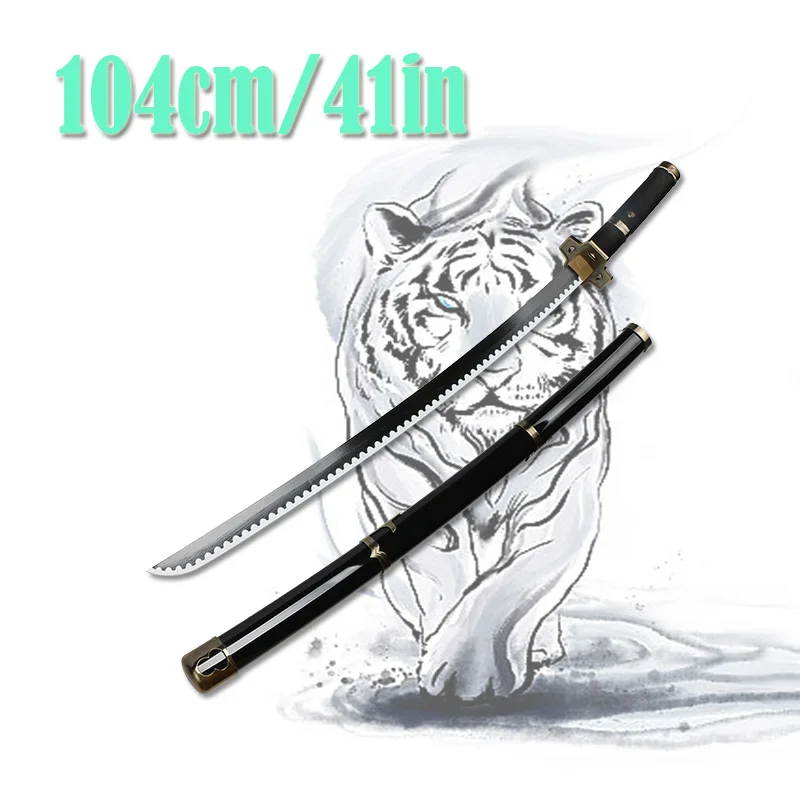 Espada de Juguete de 41 Pulgadas (104 cm) para Cosplay de Zoro, Katana Púrpura Enma Sandai Kitetsu, Accesorios para Representaciones Escénicas