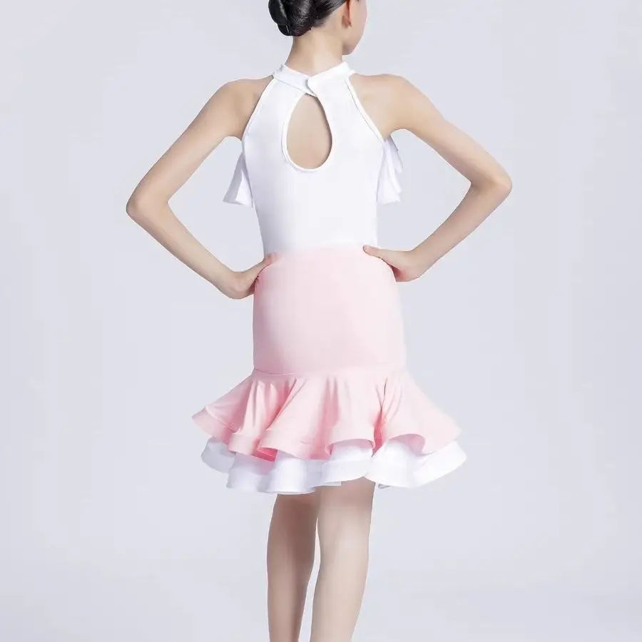 Praxis Show Latin Tanz kleid für Mädchen Leistung profession elle Kleid Cha-Cha-Rumba Ballsaal Wettbewerb Trainings kleidung