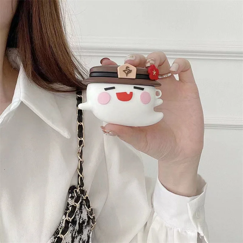 Чехол для Airpods Pro 21 3D с милым рисунком в виде паровой пучок, чехол для китайской кухни Baozi, чехол для AirPods 3 Genshin little ghost