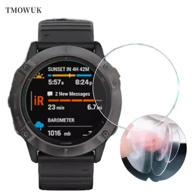 For Garmin Fenix 6 6S 6X Pro Silver Screen Protector Soft TPU Hydrogel Film HD Clear Anti-scratch Watch Protective TMOWUK