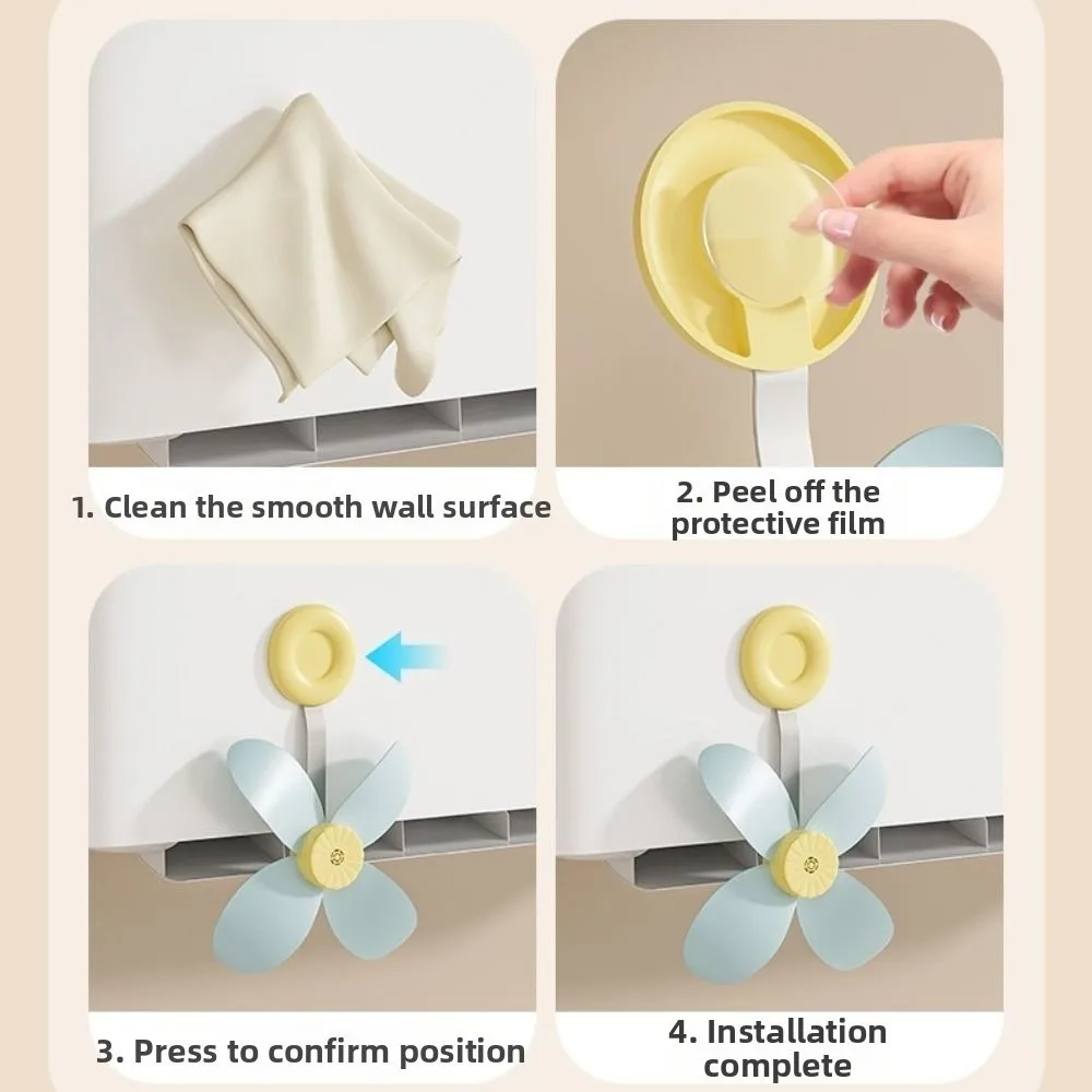 Anti-Direct-Blow Air Conditioner Air Deflector Fan Adjustable Louver Self Adhesive Air Conditioner Diversion Fan