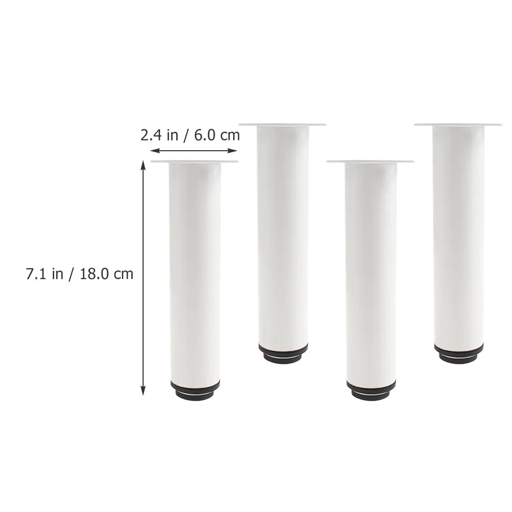 4Pcs Adjustable Furniture Legs Metal Smooth Surface Long Service Life for Sofa TV Cabinet Dresser Table Desk Bed Frame Support