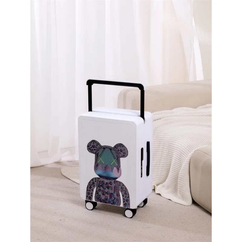 2024New Trolley Case Boarding Bag Violent Bear Password Suitcase Luggage Suitcase