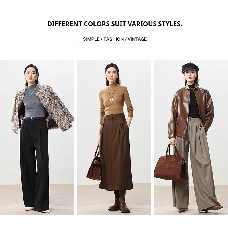 Sweter damski z wełny merino 100%, możliwość prania w pralce, golf, dzianinowy, idealny jako warstwa bazowa na jesień i zimę, swetry do noszenia pod ubrania.