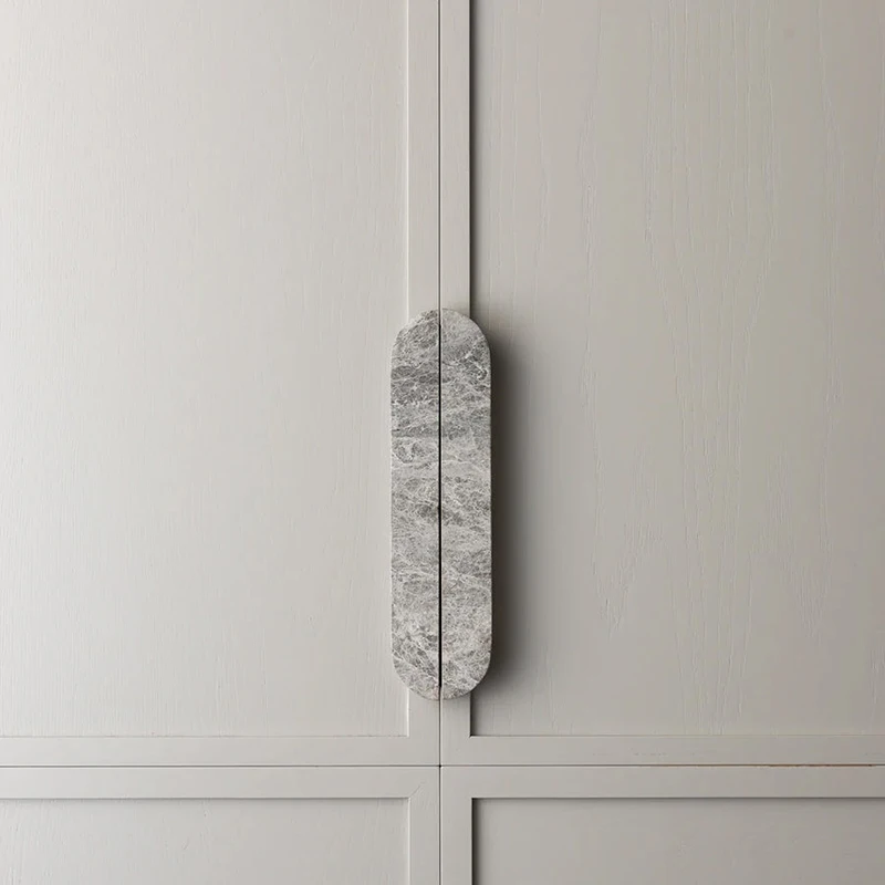 

100% natural marble French wind drawer wardrobe handle high-end villa home decoration doorknob