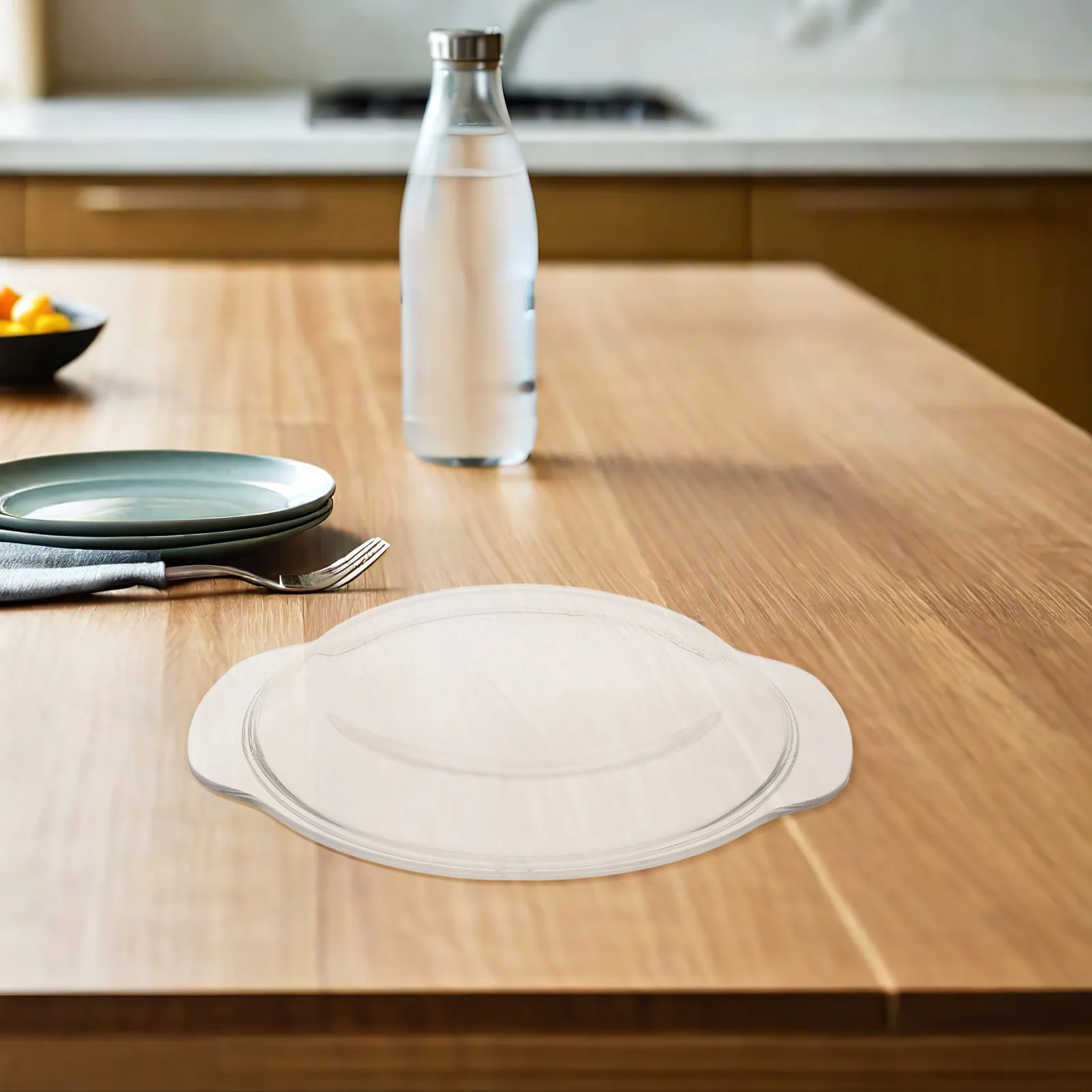 Microwave Splash-Proof Glass Lid 17.8cm Plate Cover Reusable Oil-Proof Microwave Food Protector Glass Cover Food Covers