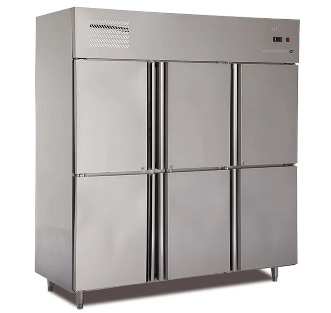 

Ресторан Большие 6-дверные коммерческие холодильники и морозильные камеры из нержавеющей стали Вертикальные холодильные блоки