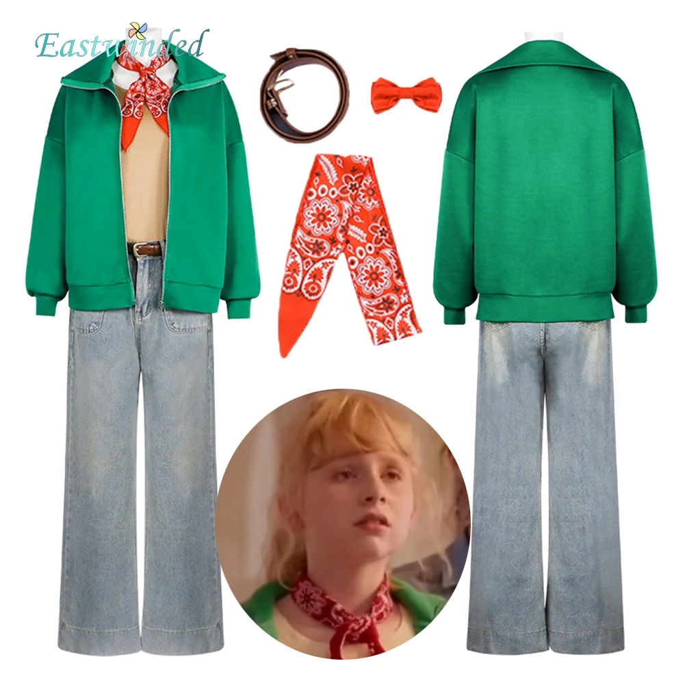 

Маскировка Blocksberg Bibi Косплей Зеленая куртка Костюм Пальто Джинсы Комплект одежды Аксессуары Костюмы Одежда Хэллоуин Карнавал Вечеринка