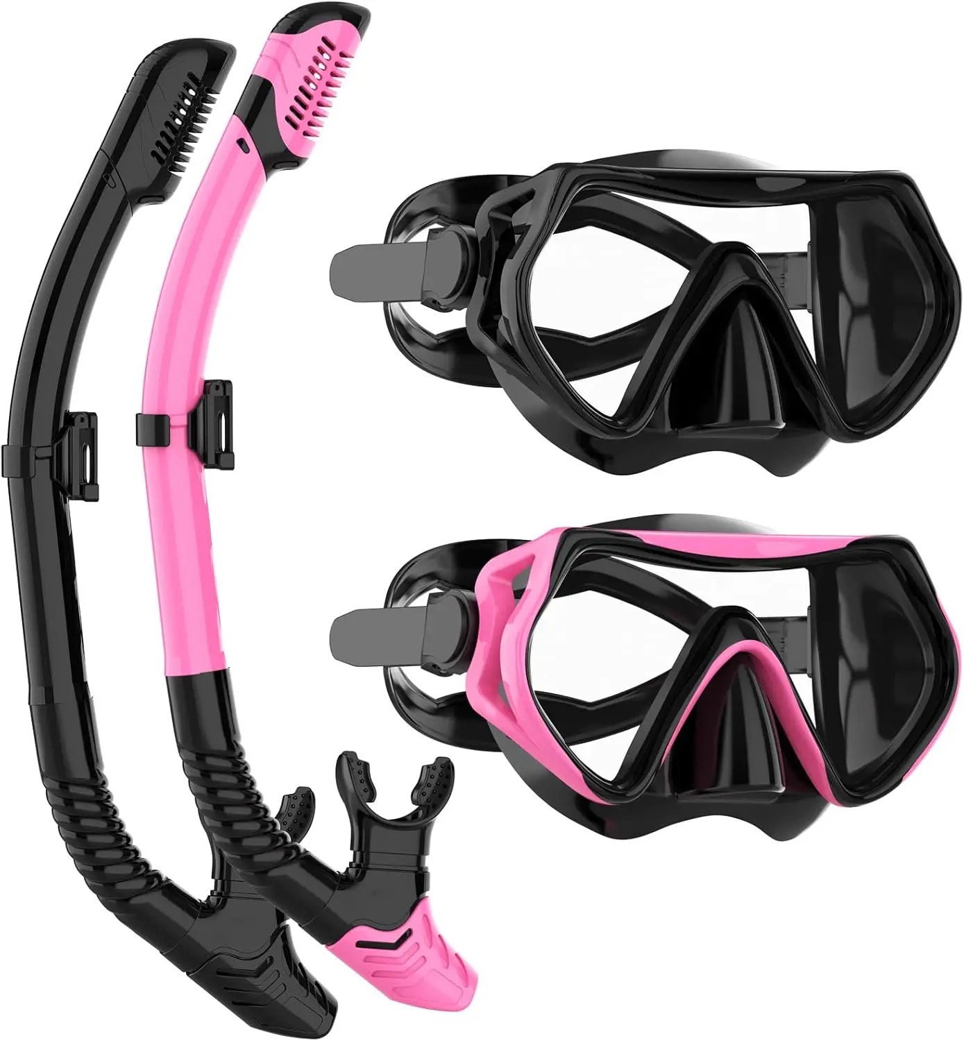 

2PCS Adult Snorkelling Gear Snorkelling Mask Set Scuba Diving Mask Snorkelling Swimming Goggles Nasal Mask Snorkelling Gear