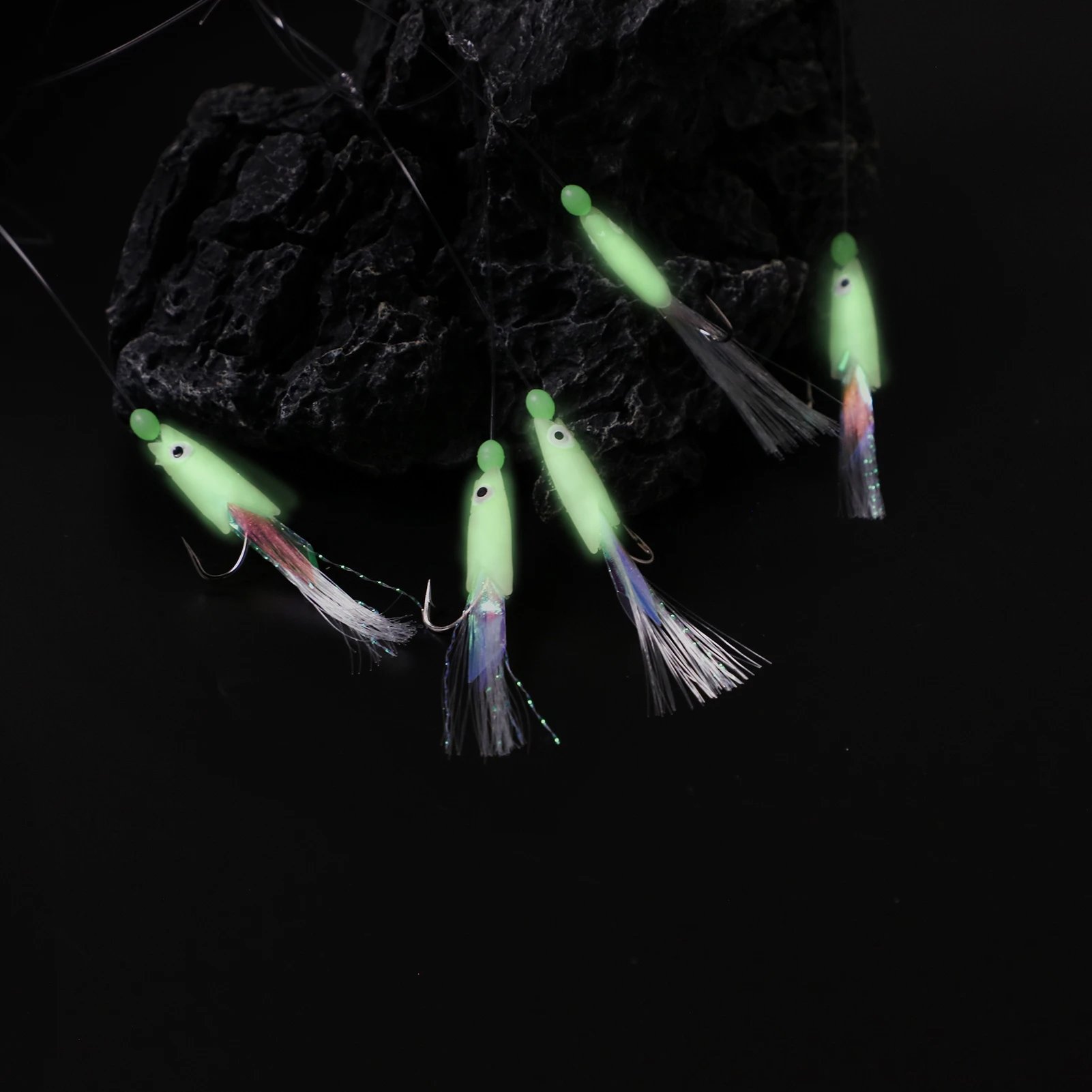 FREE FISHER Anzuelos de pesca con señuelos luminosos y giratorios - imagen 3