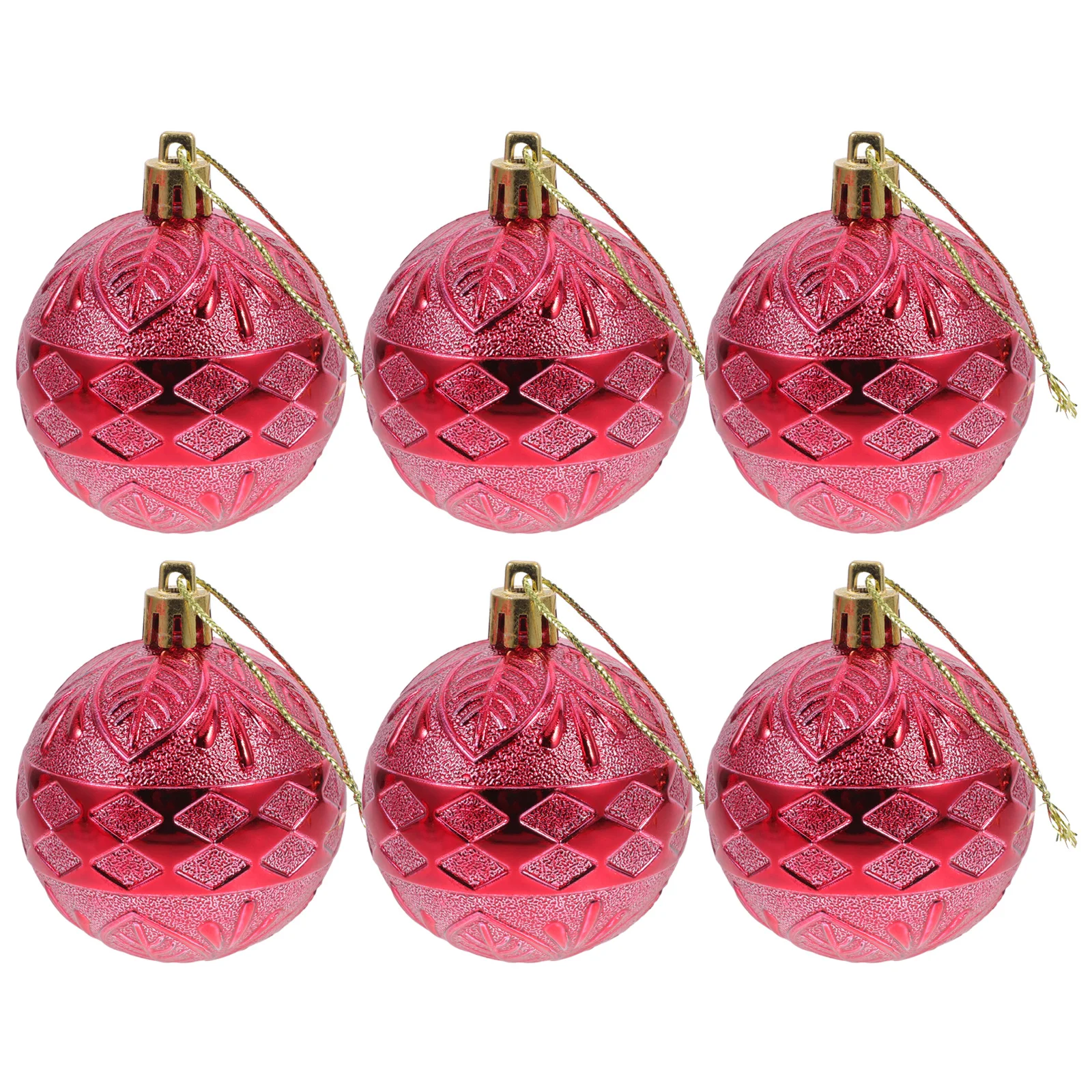 

6Pcs Christmas Tree Hanging Balls Xmas Tree Decor Xmas Ball Ornaments Shatterproof Plastic Christmas Decorations Party Props