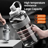 2 Liter Big Water Bottle with Straw 2L/1.5L/1L/0.6L Large Capacity School Gym Sports Drinking Bottles BPA Free Fitness