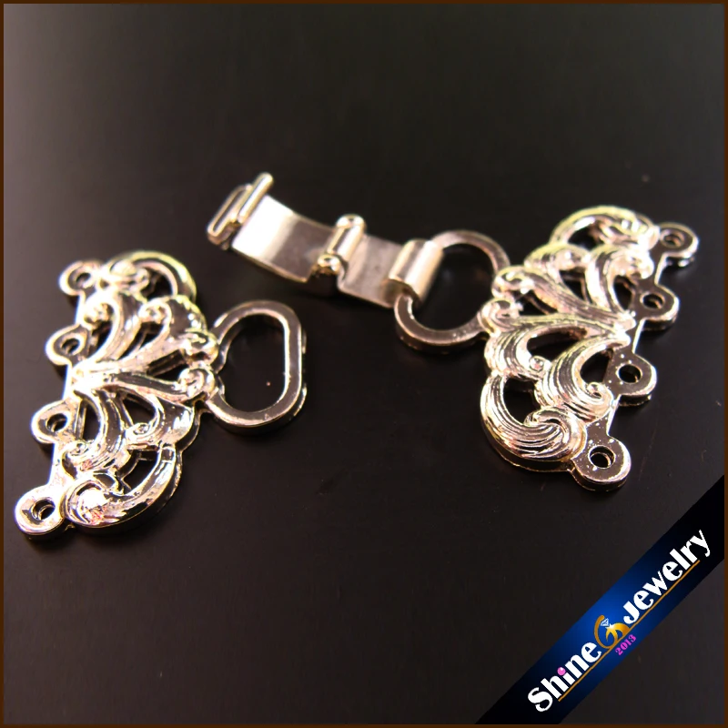 SorcerKeeper Wholesale 4 Strings Filigree Silver Plating Flower Toggle Clasps Connector FINDINGS Pearl clasp beads clasp