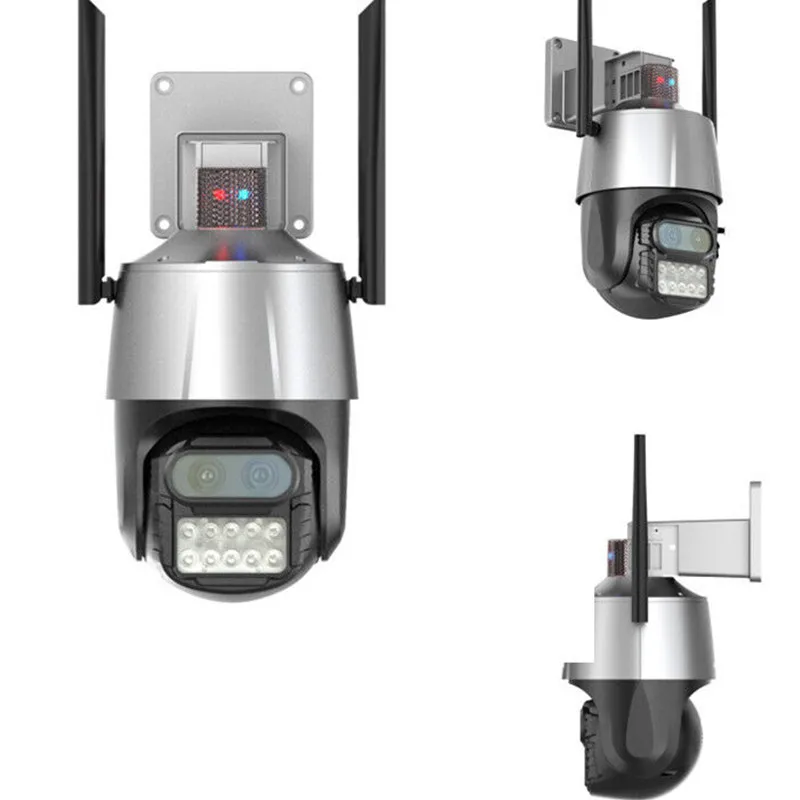 4mp icsee app lente dupla shinelight alarme cor cheia sem fio ptz ip dome câmera ai detecção humanóide segurança cctv monitor